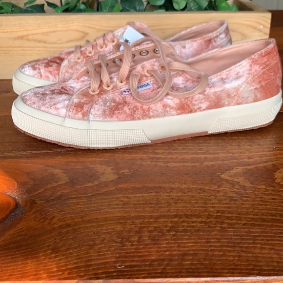 Superga Tie Dye Pink/Peach Velvet Sneakers Brand New in Box - Picture 11 of 16